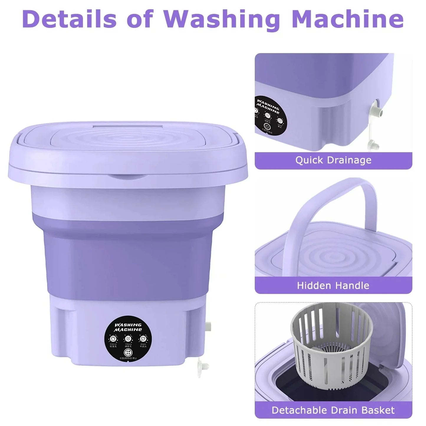 Foldable Mini Laundry Machine